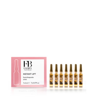 Instant Lift Facial Ampoules de la Faebey sunt fiole faciale pentru aplicare topica cu efect de lifting instantaneu.