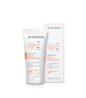 Set format din: -Saculet special pentru depozitat costumul de baie ud -Emulsie faciala SPF 50+ Skin Primers AINHOA – 50 ml -Exfoliant facial Skin Primers AINHOA – 15 ml