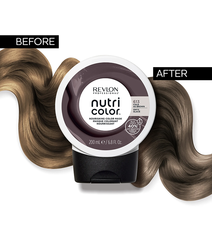 Nuantator semi-permanent 613 Cold as Brown Brunette Nutri Color REVLON PROFESSIONAL - 200 ml - imagine 2