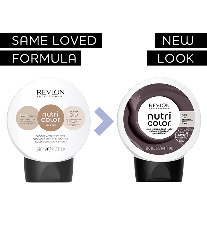Nuantator semi-permanent 613 Cold as Brown Brunette Nutri Color REVLON PROFESSIONAL - 200 ml - imagine 3